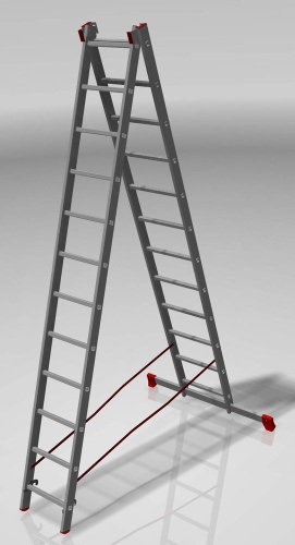 Лестница алюминиевая двухсекционная профессиональная Новая Высота 2x11 арт. 3220211 от магазина ЛесКонПром.ру