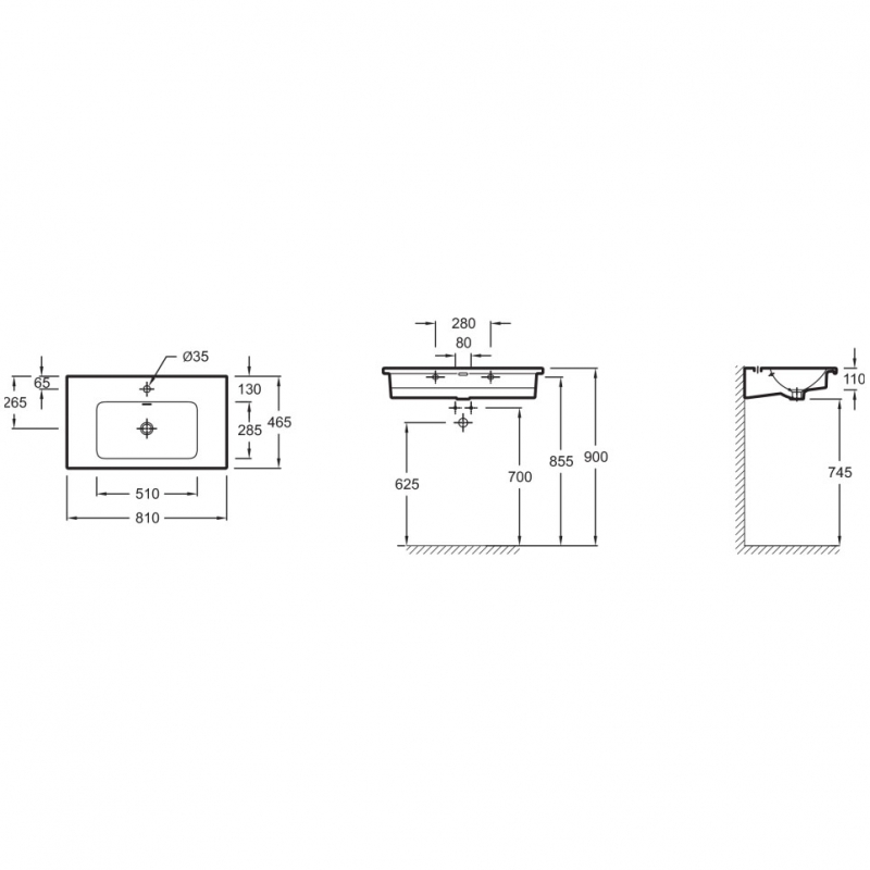 Раковина Jacob Delafon Vox 80 EXAE112-Z-00 Белая от магазина ЛесКонПром.ру