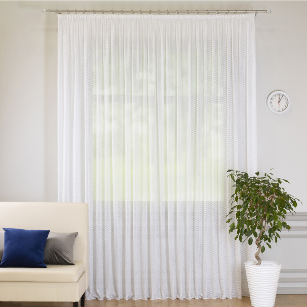 Штора-тюль Соты 250х280 см белая от магазина ЛесКонПром.ру