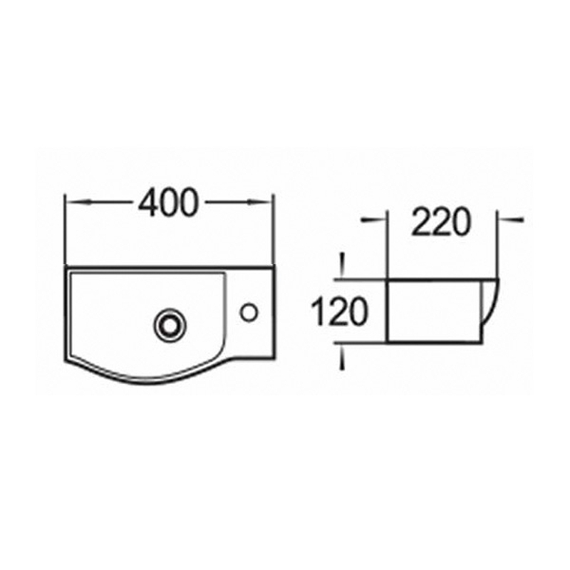 Раковина Comforty 40 L 7947AL 00004150352 Белая от магазина ЛесКонПром.ру
