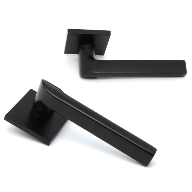 Ручки дверные NEODECO Flame EN черные от магазина ЛесКонПром.ру