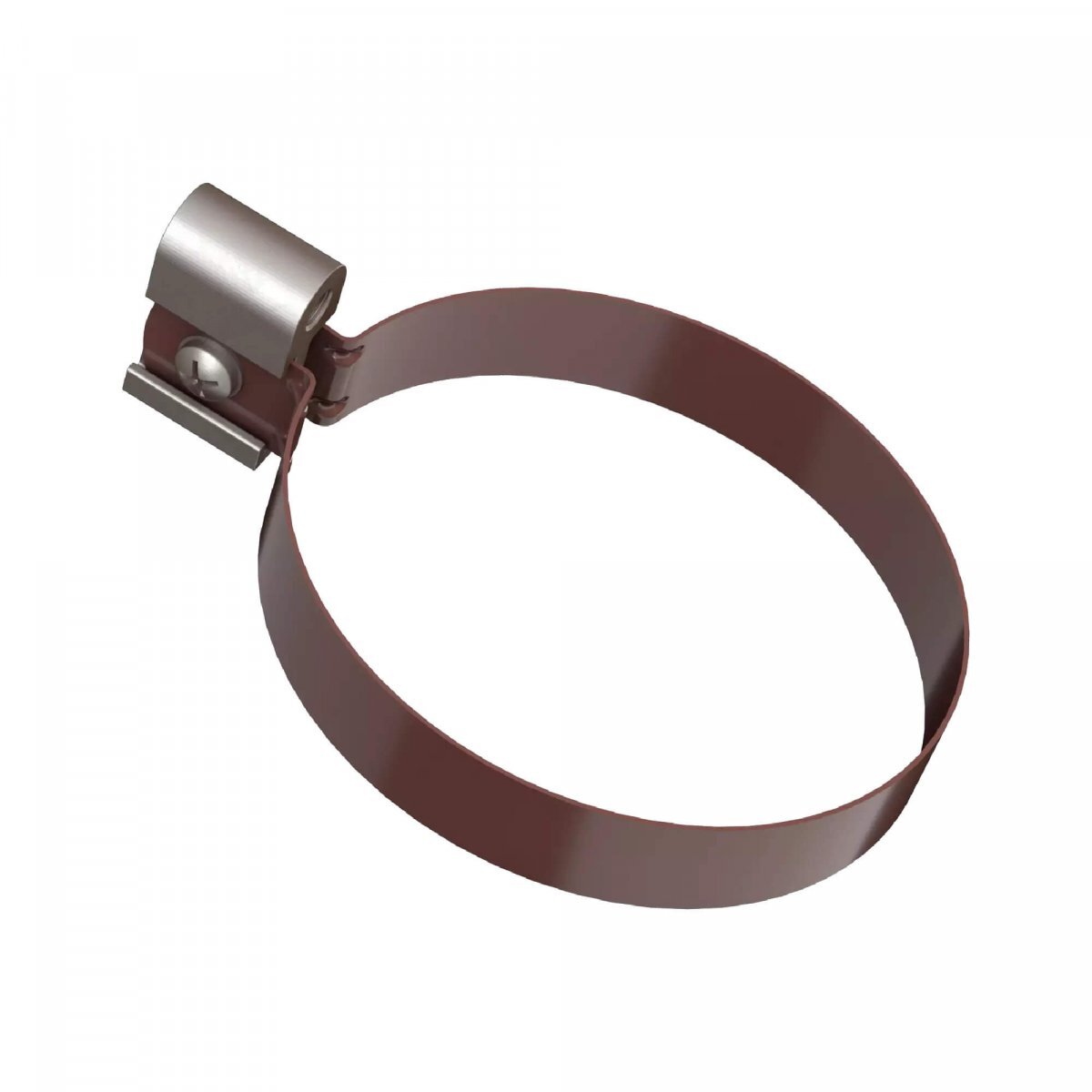 Металл ТН ПВХ ОПТИМА Хомут трубы металлический L=140, коричневый, шт. от магазина ЛесКонПром.ру