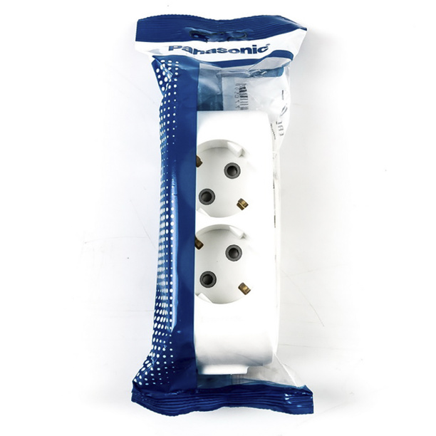 Колодка Panasonic 2 гнезда с заземлением 3500 Вт от магазина ЛесКонПром.ру