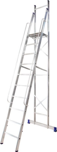 Стремянка-помост алюминиевая профессиональная Алюмет 10 ступеней (арт. АРЕ 1410) от магазина ЛесКонПром.ру