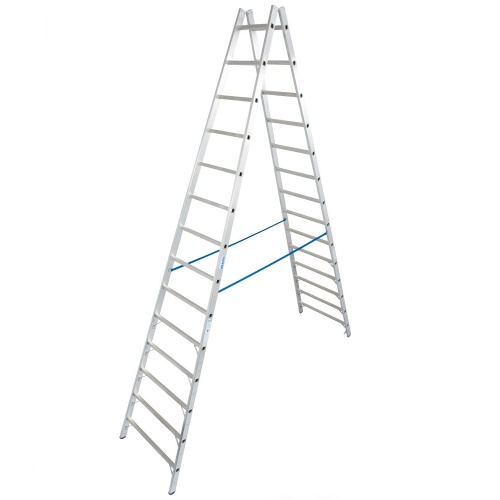 Стремянка алюминиевая двухсторонняя Krause Stabilo 2х14 ступеней (арт. 124951) от магазина ЛесКонПром.ру