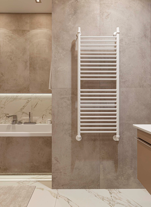 Водяной полотенцесушитель EWRIKA Медея S 120х40 Белый от магазина ЛесКонПром.ру