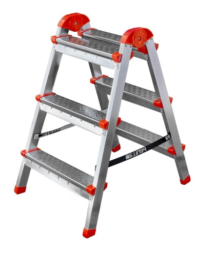 Стремянка двухсторонняя стальная оцинкованная  PERILLA 3 ступени   (арт.122403) от магазина ЛесКонПром.ру