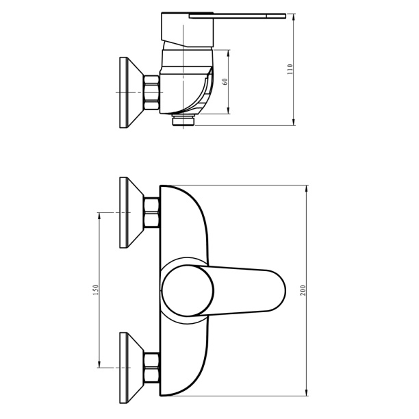 Смеситель для душа SW от магазина ЛесКонПром.ру