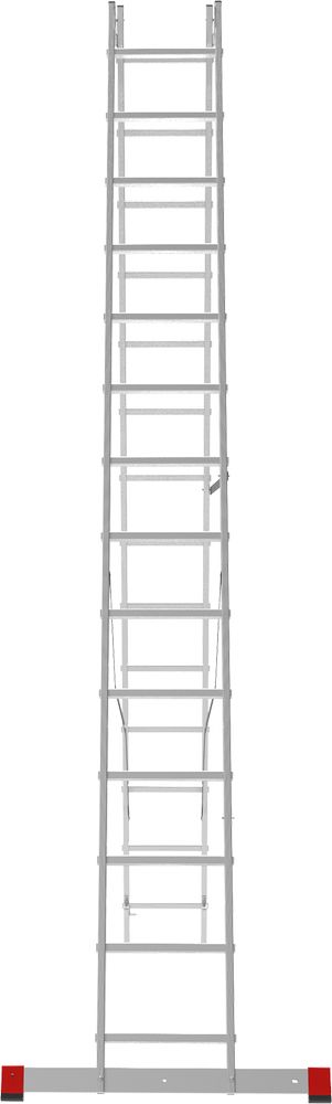 Лестница алюминиевая двухсекционная полупрофессиональная Новая Высота 2x14 арт. 2220214 от магазина ЛесКонПром.ру