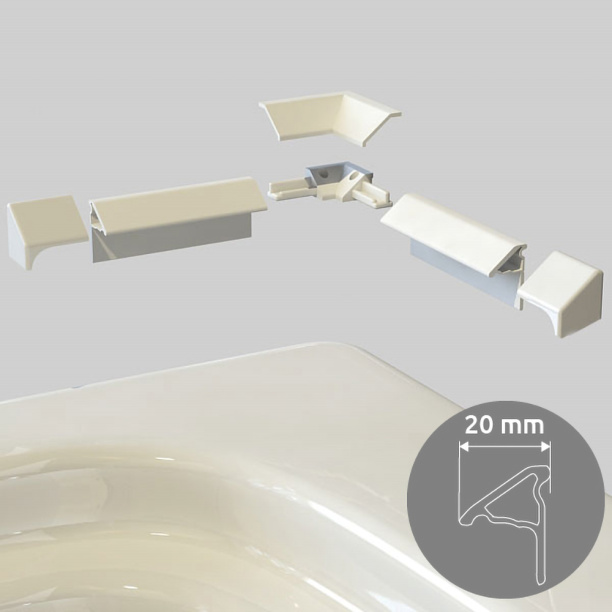 Бордюр для ванн П-образный 20 мм от магазина ЛесКонПром.ру