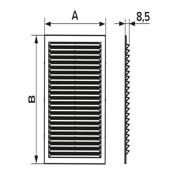 Вентиляционная решетка 171х81 мм от магазина ЛесКонПром.ру
