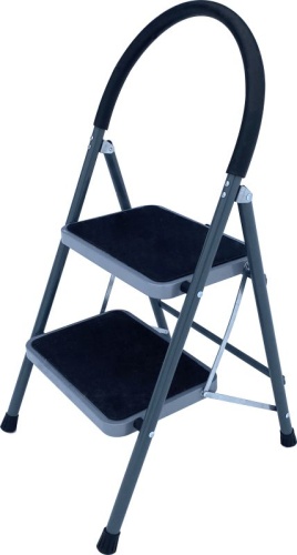 Стремянка-стул стальная  с широкими ступенями АЛЮМЕТ 2 ступени (арт. МСН 202) от магазина ЛесКонПром.ру