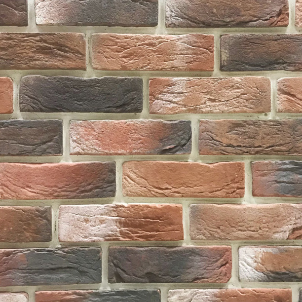 Фасадная плитка Бристоль серо-красная упаковка 1 м2 от магазина ЛесКонПром.ру