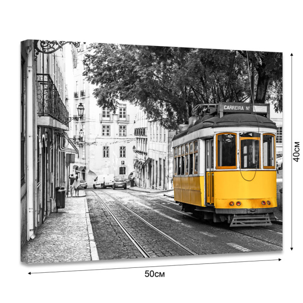 Канвас 40х50 см Трамвайчик от магазина ЛесКонПром.ру