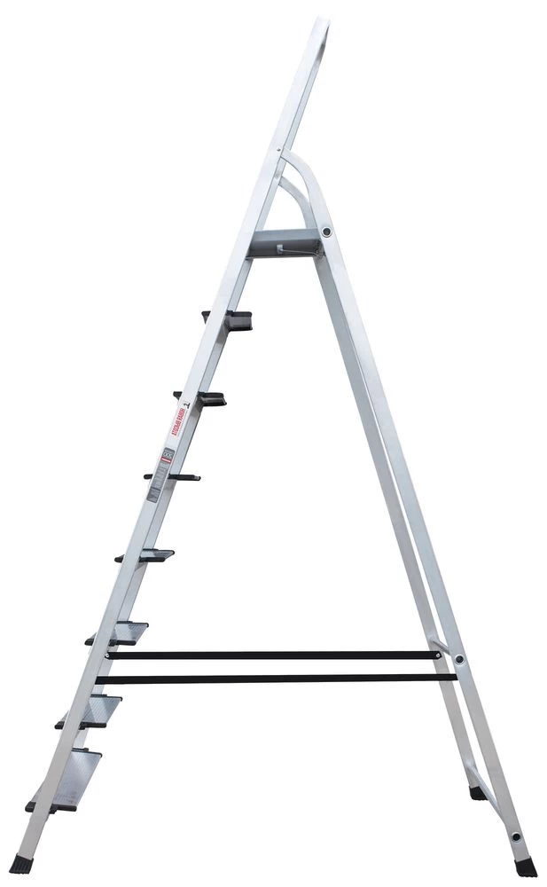 Стремянка алюминиевая с широкой ступенью Новая Высота 8 ступеней (арт. 2117108) от магазина ЛесКонПром.ру