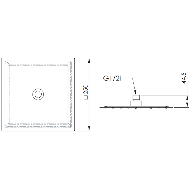 Верхний душ Remer 357UFS25X Хром от магазина ЛесКонПром.ру
