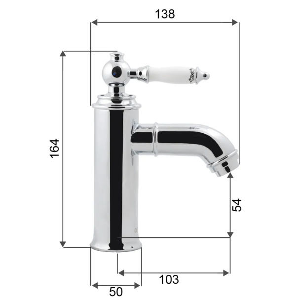 Смеситель для раковины Culto Antique хром от магазина ЛесКонПром.ру