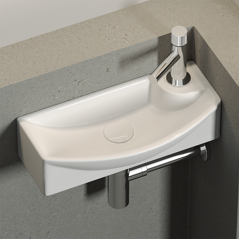 Раковина Ceramica Nova Element 45 L CN6038L Белая от магазина ЛесКонПром.ру