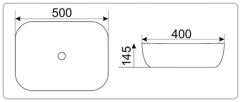 Раковина-чаша CeramaLux 50 D1302H022 Золото Черная от магазина ЛесКонПром.ру