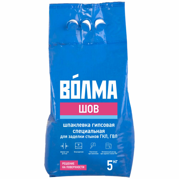 Шпаклевка гипсовая ВОЛМА-Шов 5 кг от магазина ЛесКонПром.ру