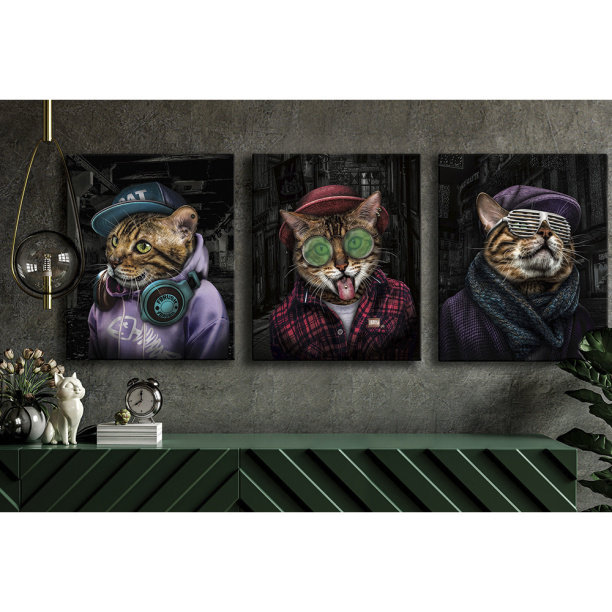 Канвас 40х50 см Кот-хипстер 2 от магазина ЛесКонПром.ру