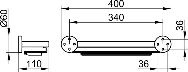 Полка Keuco Edition 90 19059 со стеклоочистителем от магазина ЛесКонПром.ру