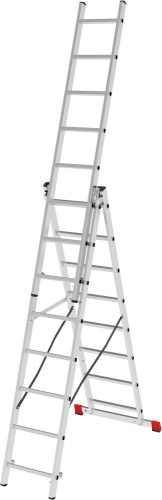 Лестница алюминиевая трехсекционная полупрофессиональная Новая Высота 3x8 арт. 2230308 от магазина ЛесКонПром.ру