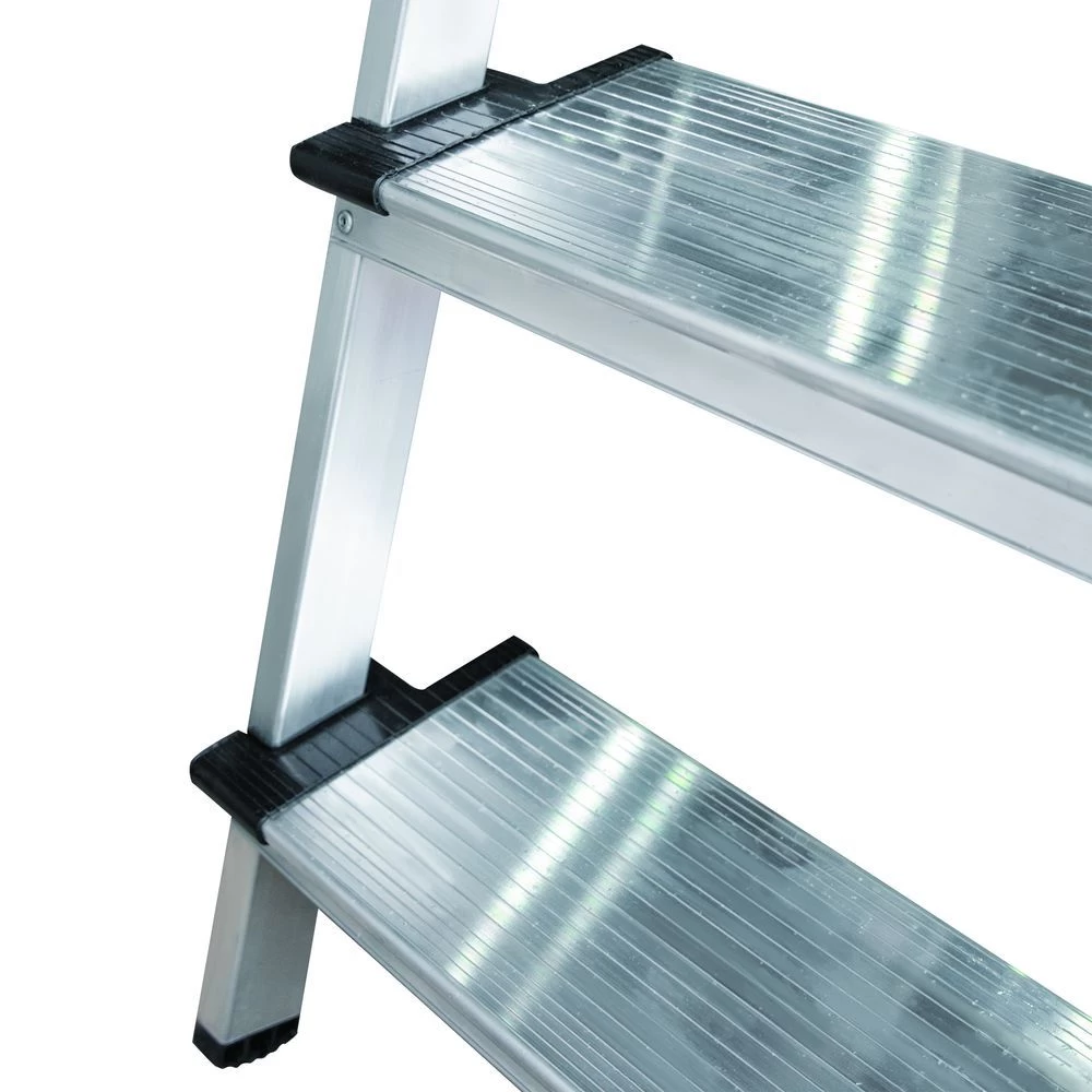 Стремянка алюминиевая с широкой ступенью и органайзером Новая Высота 7 ступеней (арт. 1118107) от магазина ЛесКонПром.ру