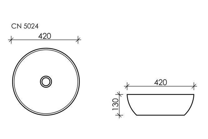 Умывальник накладной Element 80551220 от магазина ЛесКонПром.ру
