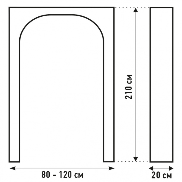 Арка ламинированная Порту дуб серый от магазина ЛесКонПром.ру
