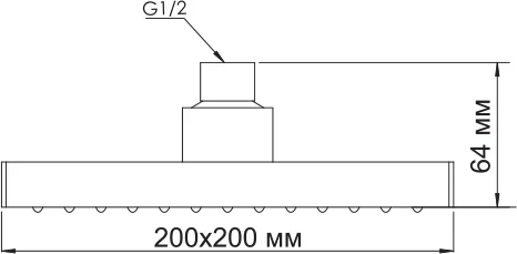 Верхний душ Wasserkraft A028 от магазина ЛесКонПром.ру