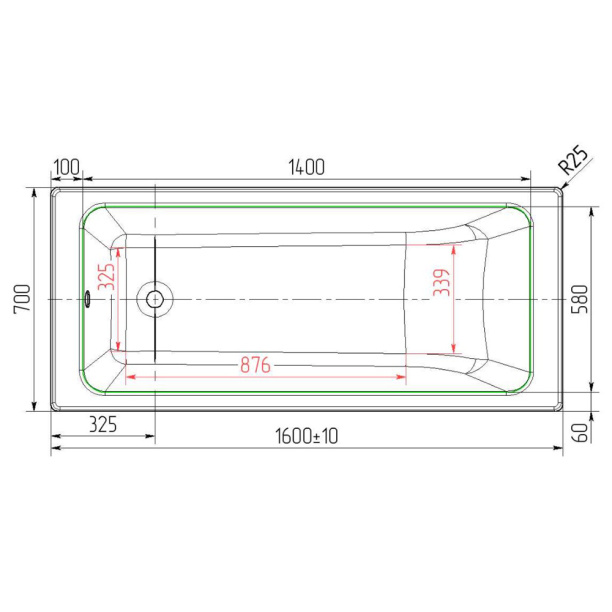 Ванна чугунная УНИВЕРСАЛ Оптима 160х70х39 см от магазина ЛесКонПром.ру