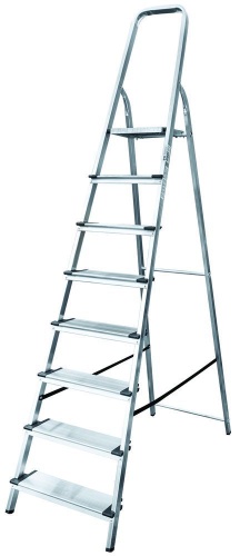 Стремянка алюминиевая с широкой ступенью Новая Высота 8 ступеней (арт. 1117108) от магазина ЛесКонПром.ру