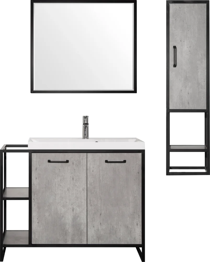 Зеркало Style Line Лофт 80 бетон от магазина ЛесКонПром.ру