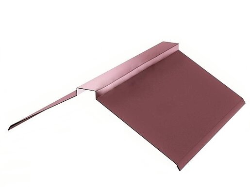 Планка конька плоского GRAND LINE 115х30х115х2000х0,45 мм PE-foil RAL 8017 от магазина ЛесКонПром.ру