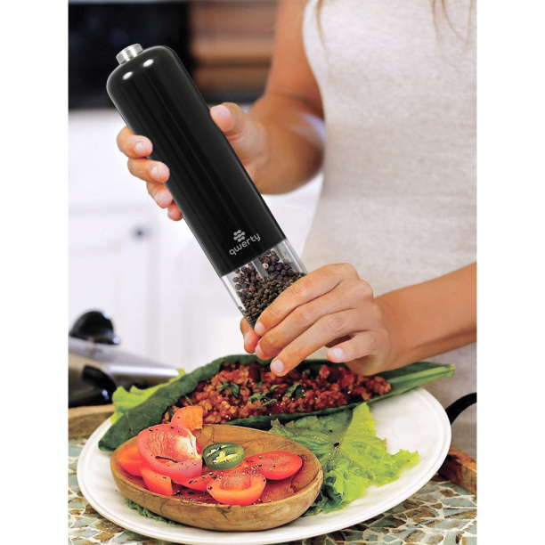 Перцемолка электрическая 5х23 см черная от магазина ЛесКонПром.ру