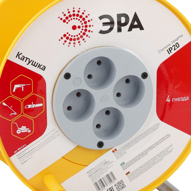 Катушка для удлинителя ЭРА 4 гнезда от магазина ЛесКонПром.ру