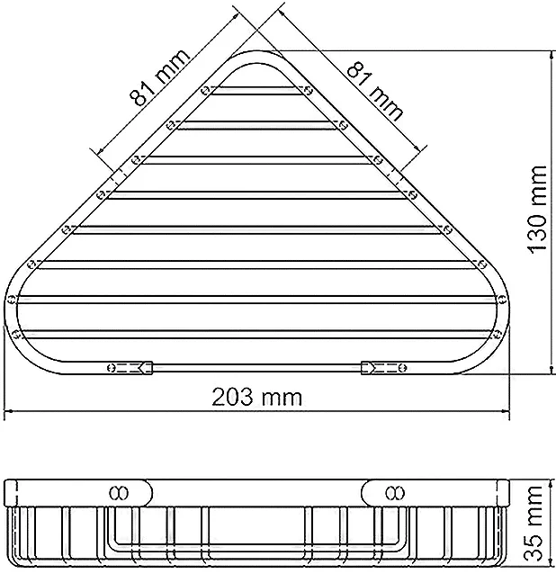 Полка Wasserkraft K-733BLACK угловая от магазина ЛесКонПром.ру
