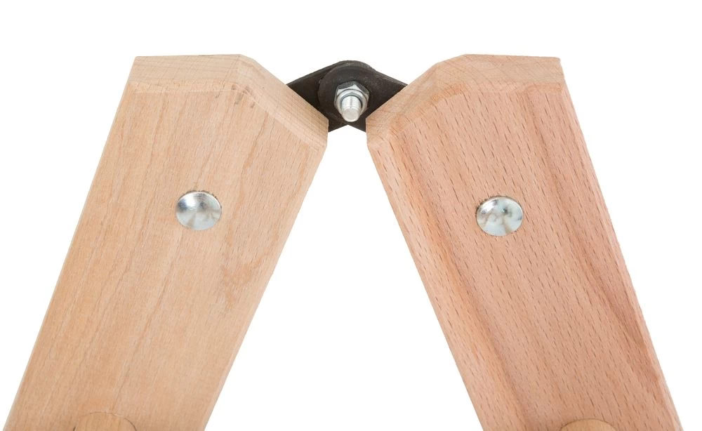 Стремянка двухсторонняя деревянная со ступенями и перекладинами Hoz-Block Альпинист 2х4 ступени (арт. СДДА-4) от магазина ЛесКонПром.ру