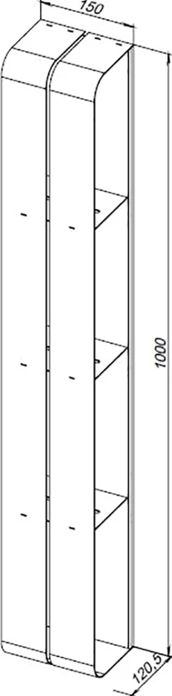 Полка Aquanet Магнум 302239 белая матовая от магазина ЛесКонПром.ру