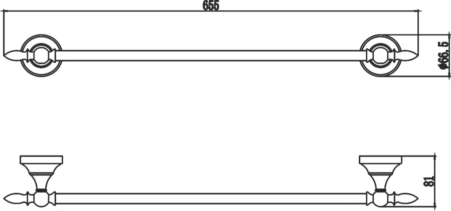 Полотенцедержатель Savol 68 а S-06824A хром от магазина ЛесКонПром.ру