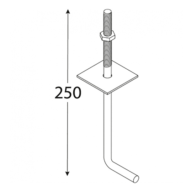 L-анкер строительный D12х250 от магазина ЛесКонПром.ру