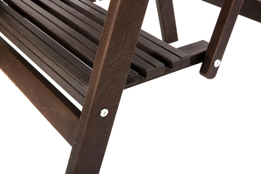 Стремянка-стул деревянная с широкими ступенями Hoz-Block Микки-Трон 3 ступени Венге (арт. СДМТС-3В) от магазина ЛесКонПром.ру