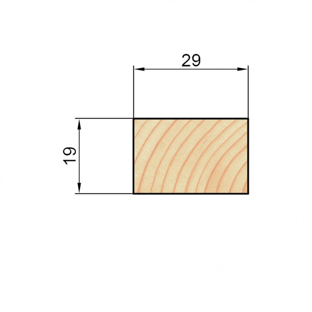 Брусок 19х29х2200 мм сосна сращенная бессучковая от магазина ЛесКонПром.ру