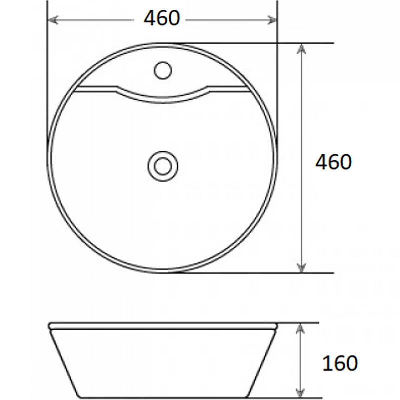 Раковина-чаша Mira 46 MR-4616 Белая от магазина ЛесКонПром.ру