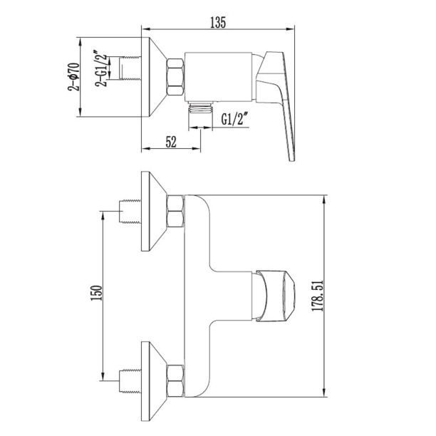 Смеситель для душа Esko Venezia III от магазина ЛесКонПром.ру