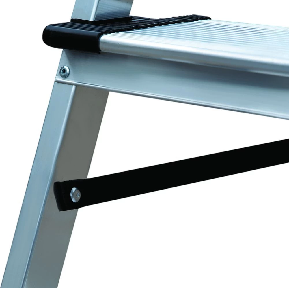 Стремянка алюминиевая с широкой ступенью Новая Высота 6 ступеней (арт. 1117106) от магазина ЛесКонПром.ру