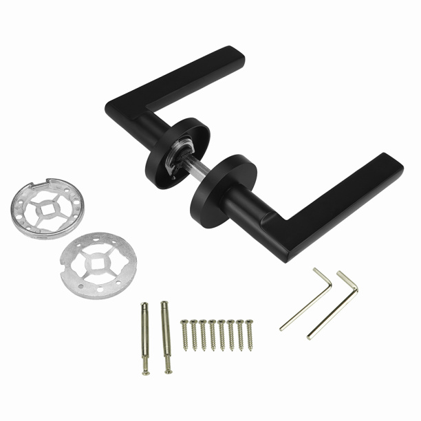 Ручки дверные NEODECO L063 черные от магазина ЛесКонПром.ру