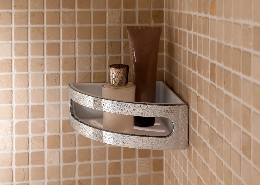 Полка Keuco Elegance new 11657 хром, белая от магазина ЛесКонПром.ру