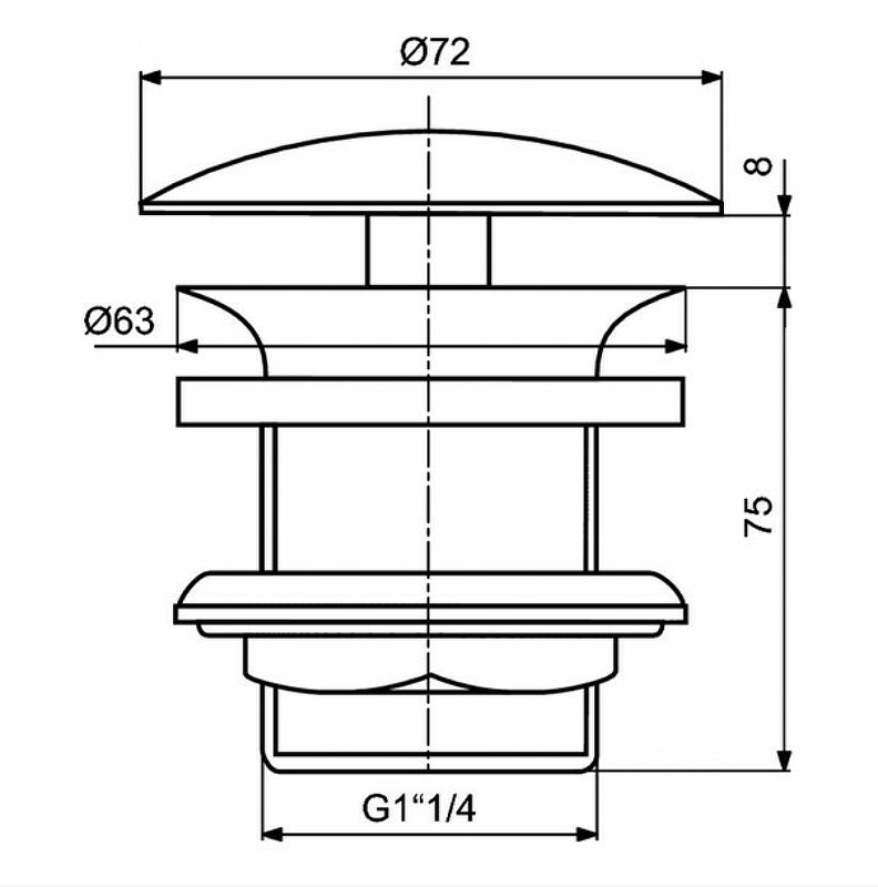 Донный клапан Ideal Standard J3291XG Черный шелк от магазина ЛесКонПром.ру